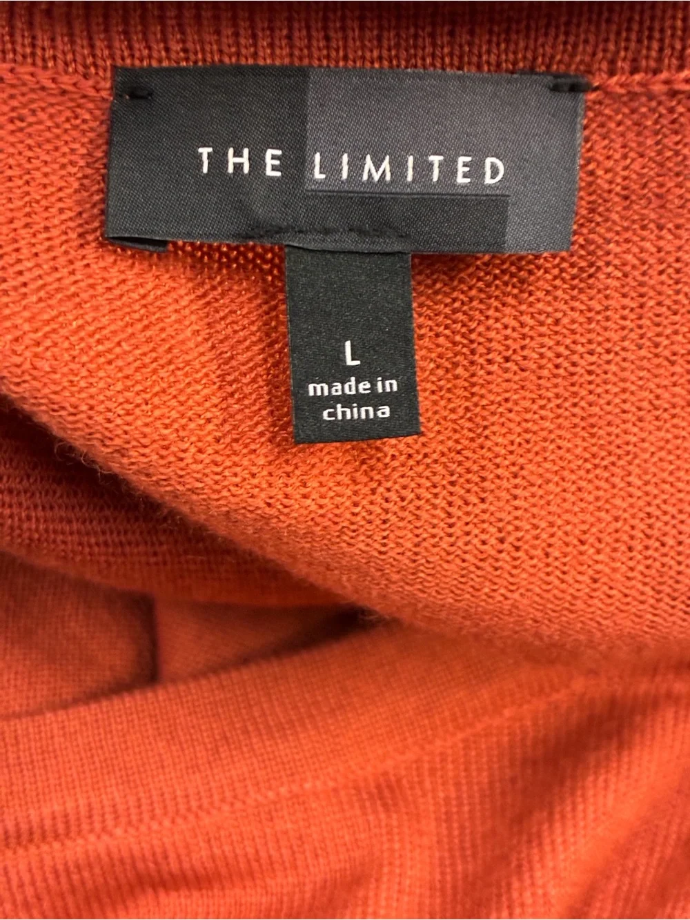 The Limited Lightweight Boat Neck Sweater | Burnt Orange | Size Large